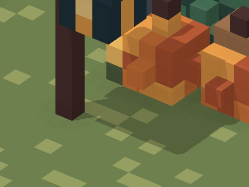 Close-up of the workshop garden before the amber detail was added.